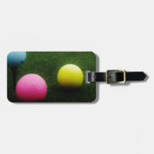 gekleurde golfballen en kar bagagelabel (Voorkant horizontaal)