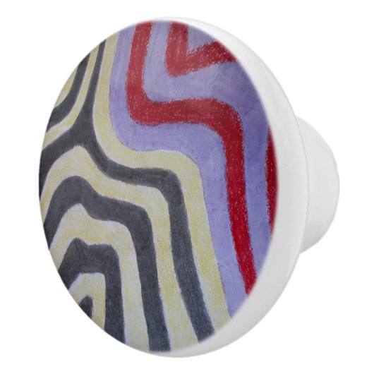 Gekleurde Golven Keramische Trek Keramische Knop (Rechts)