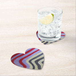 Gekleurde golven papier coaster kartonnen onderzetters