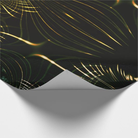 Gekleurde groenbogen van goudhelder cadeaupapier (Hoek)