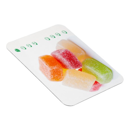 Gekleurde Gummy Square Sweets Magneet (Rechterzijde)