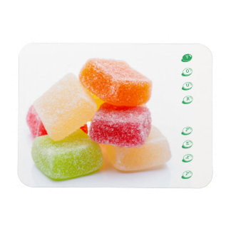 Gekleurde Gummy Square Sweets Magneet