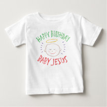 Gekleurde Happy Birthday Baby Jesus - Kerst
