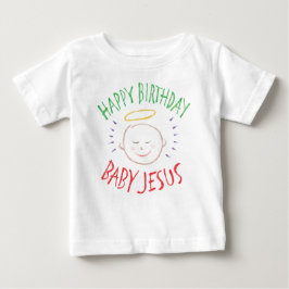 Gekleurde Happy Birthday Baby Jesus - Kerst