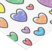 gekleurde harten tafelkleed (Gekanteld)