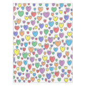 gekleurde harten tafelkleed (Voorkant)