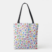 gekleurde harten tote bag (Achterkant)