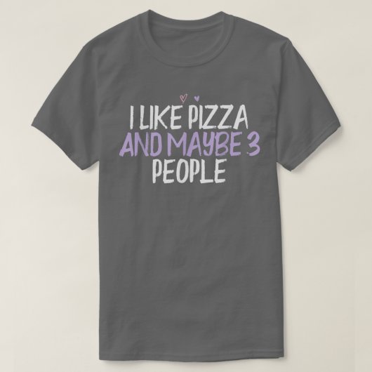 gekleurde hartenbroek die ik leuk vind aan Pizza e T-shirt (Design voorkant)