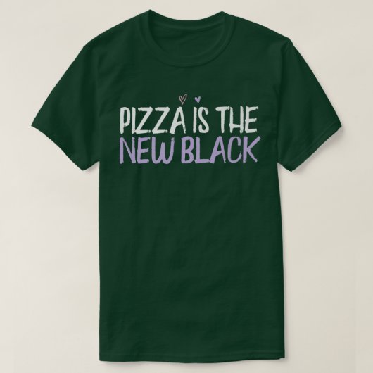 gekleurde hartenpizza is het nieuwe zwarte Gezegde T-shirt (Design voorkant)