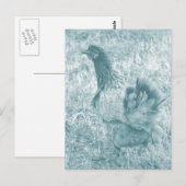 Gekleurde Hen Briefkaart (Voorkant / Achterkant)