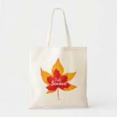 Gekleurde herfstbladeren Canvas tas (Voorkant)