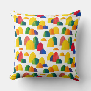 Gekleurde heuvels - wit kussen