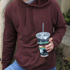 Gekleurde horizontale strepen acryl drinkbeker