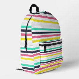 Gekleurde horizontale strepen bedrukte rugzak