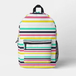 Gekleurde horizontale strepen bedrukte rugzak