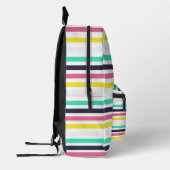 Gekleurde horizontale strepen bedrukte rugzak (Links)