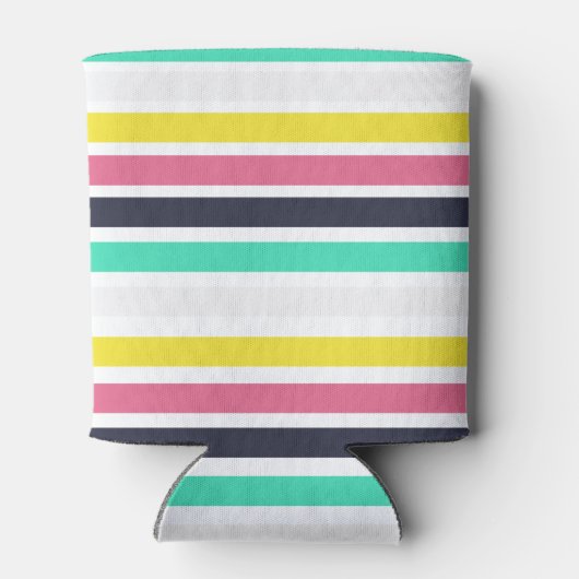 Gekleurde horizontale strepen blikjeskoeler (Achterkant)