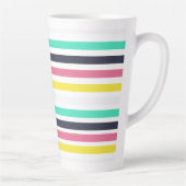 Gekleurde horizontale strepen latte mok (Rechts)
