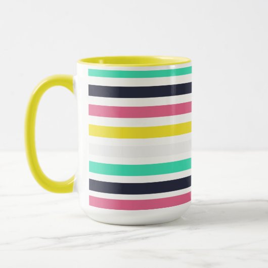 Gekleurde horizontale strepen mok (Links)
