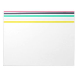 Gekleurde horizontale strepen notitieblok