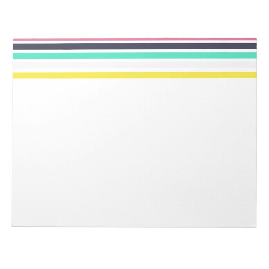 Gekleurde horizontale strepen notitieblok (Voorkant)