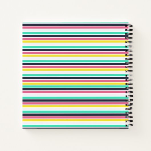 Gekleurde horizontale strepen notitieboek (Achterkant)