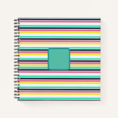 Gekleurde horizontale strepen notitieboek (Voorkant)