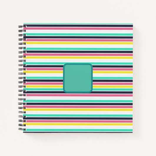 Gekleurde horizontale strepen notitieboek (Voorkant)