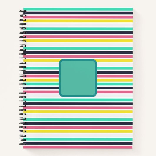 Gekleurde horizontale strepen notitieboek (Voorkant)
