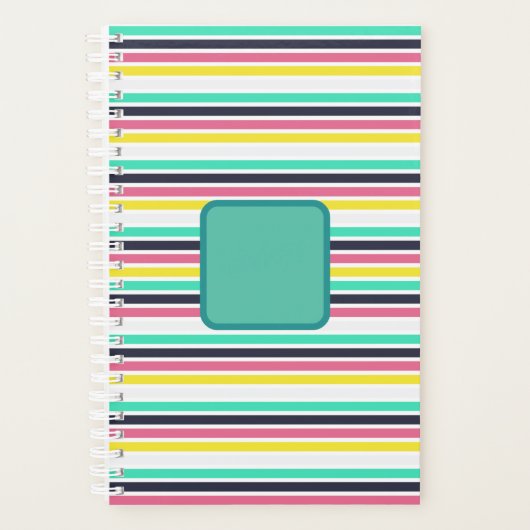 Gekleurde horizontale strepen planner (Voorkant)