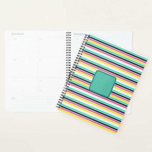 Gekleurde horizontale strepen planner (Display)