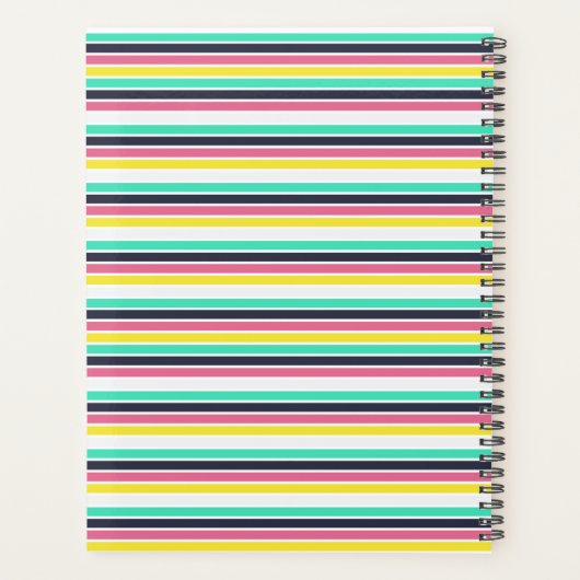 Gekleurde horizontale strepen planner (Achterkant)