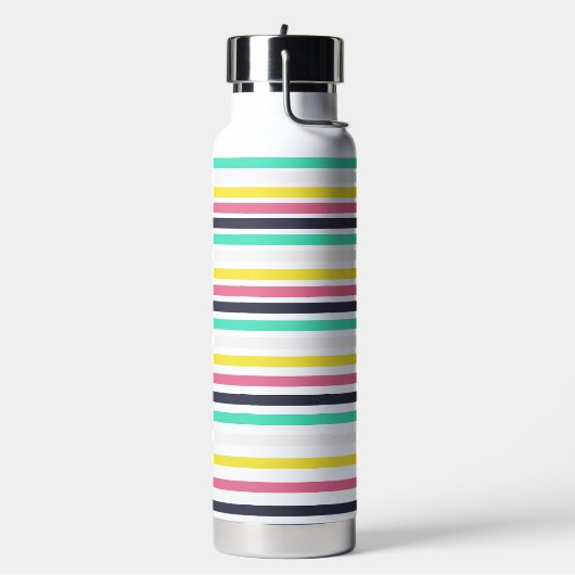 Gekleurde horizontale strepen waterfles (Links)