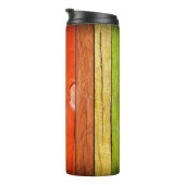 gekleurde houten textuur, 3D illustratie3d, abstra Thermosbeker (Geroteerd rechts)