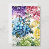 Gekleurde Hydrangea Vlinder Bruiloft Koppels Douch Kaart (Achterkant)