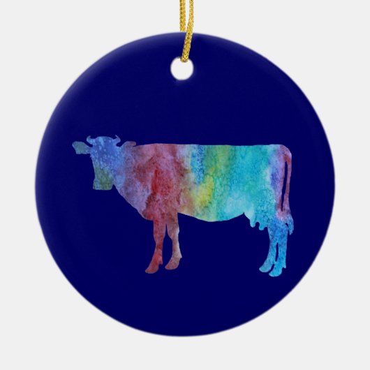 Gekleurde kabeljauw keramisch ornament (Voorkant)