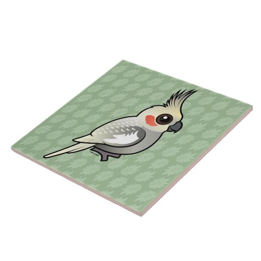 Gekleurde katiel tegeltje (Zijkant)