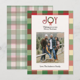 Gekleurde Kerst Foto Feestdagenkaart