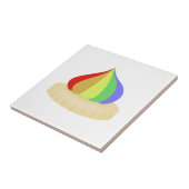 Gekleurde kieuwde gem tegeltje (Zijkant)