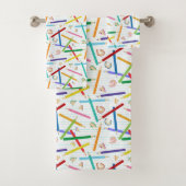 Gekleurde Kinder potloden Bad Handdoek (Insitu)