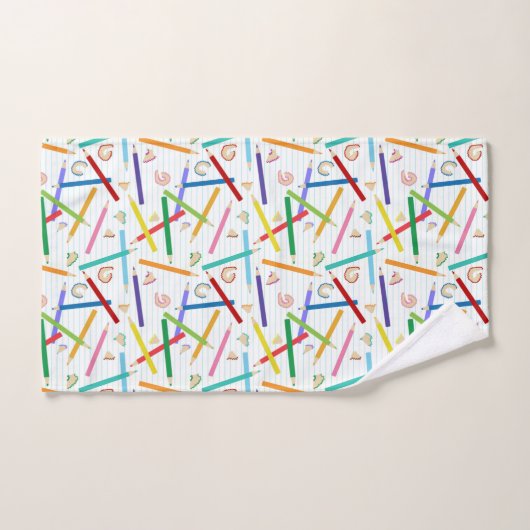 Gekleurde Kinder potloden Bad Handdoek (Handdoek)