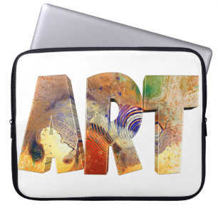 Gekleurde Kleur Art Tekst Kantoor Tabelwerk Laptop Sleeve