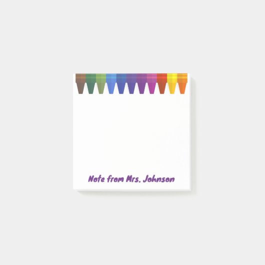 Gekleurde kleurpotloden post-it® notes (Voorkant)