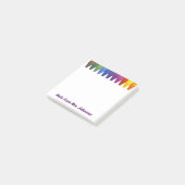Gekleurde kleurpotloden post-it® notes (Schuin)