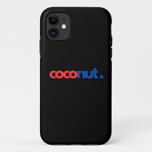 Gekleurde kokosnoot typografie kunst Case-Mate iPhone case (Achterkant)