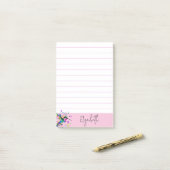 Gekleurde kolibrie gepersonaliseerd post-it® notes (Op bureau)