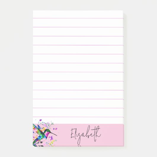 Gekleurde kolibrie gepersonaliseerd post-it® notes (Voorkant)
