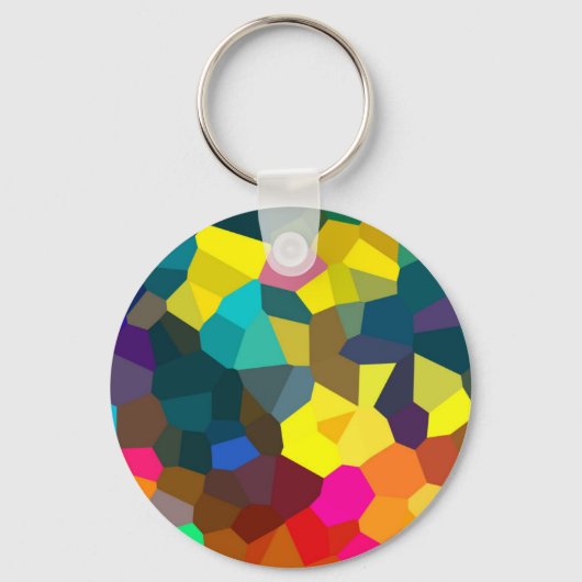 Gekleurde kristallen sleutelhanger (Voorkant)