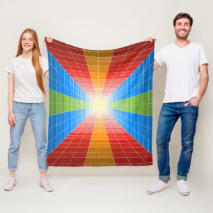 Gekleurde kubus fleece deken