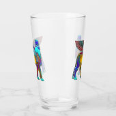 Gekleurde Lamassu glazen beker (Rechts)